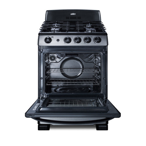 Summit 24" Wide Gas Range (PRO247SS) view 3