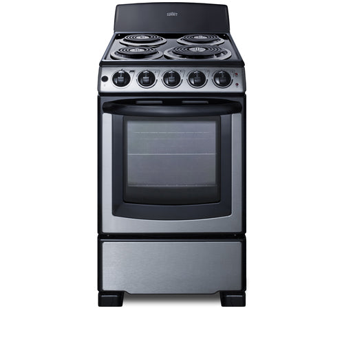 Summit 20" Wide Electric Coil Range (PROEL20SS)