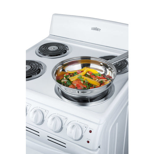 Summit 20" Wide Electric Coil Range (RE203W) view 4