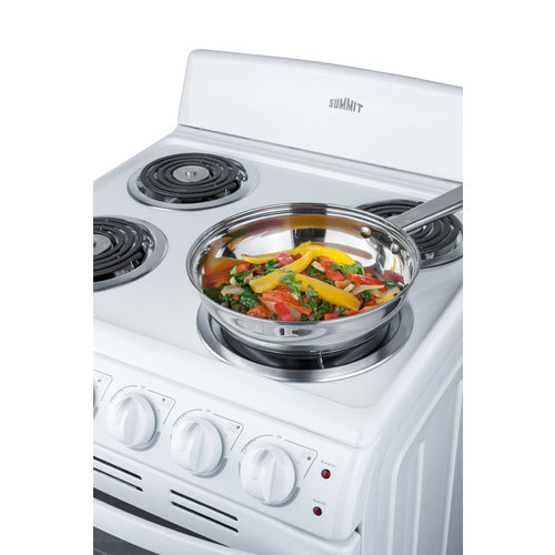 Summit 24" Wide Electric Coil Range (RE2411W) view 2