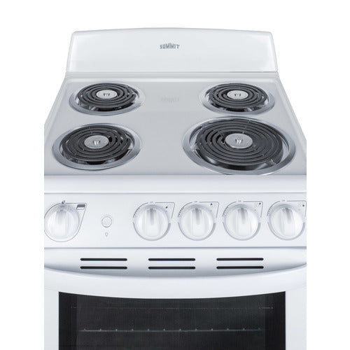 Summit 24" Wide Electric Coil Range (RE2411W) view 4