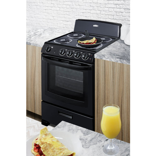 Summit 24" Wide Electric Coil Range (RE2413B) view 2