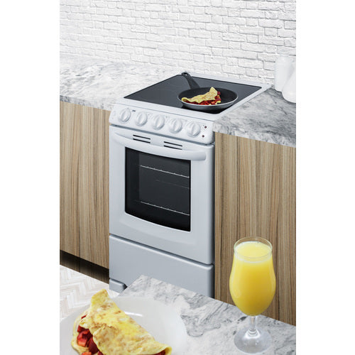 Summit 20" Wide Electric Smooth-Top Range (REX2051WRT)