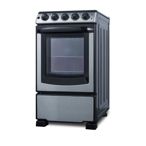 Summit 20" Wide Electric Smooth-Top Range (REX2071SSRT) view 4