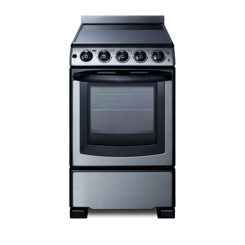 Summit 20" Wide Electric Smooth-Top Range (REX2071SSRT) view 6
