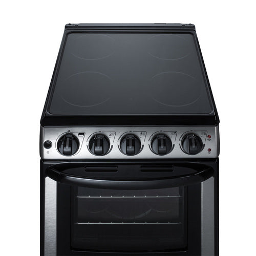 Summit 20" Wide Electric Smooth-Top Range (REX2071SSRT) view 3