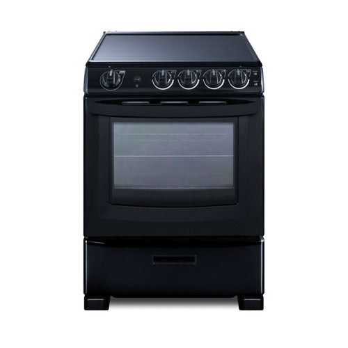 Summit 24" Wide Electric Smooth-Top Range (REX2431BRT)