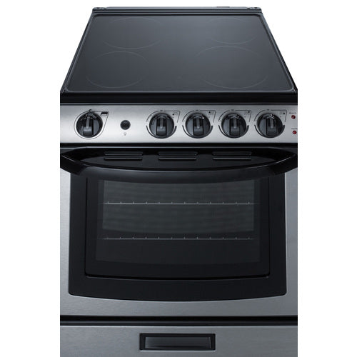 Summit 24" Wide Electric Smooth-Top Range (REX2451SSRT) view 4