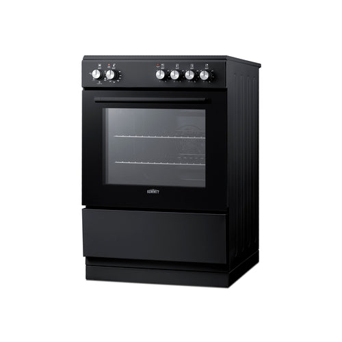 Summit 24" Wide Electric Smooth-Top Range (REXT24BL) view 3