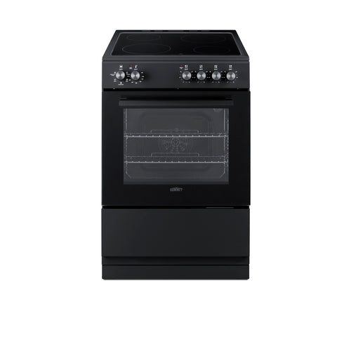 Summit 24" Wide Electric Smooth-Top Range (REXT24BL) view 2