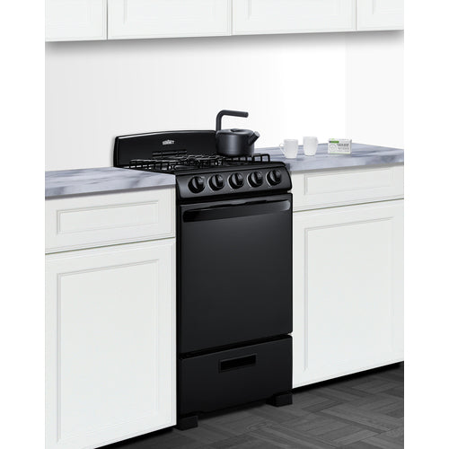 Summit 20" Wide Gas Range (RG201B) view 2