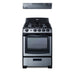 Summit 24" Wide Gas Range & Convertible Hood (RGH24RSS)