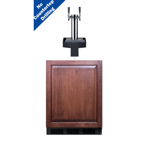 Summit 24" Wide Built-In Floating Tap Beer Kegerator (SBC58BLIFFLTWADA)