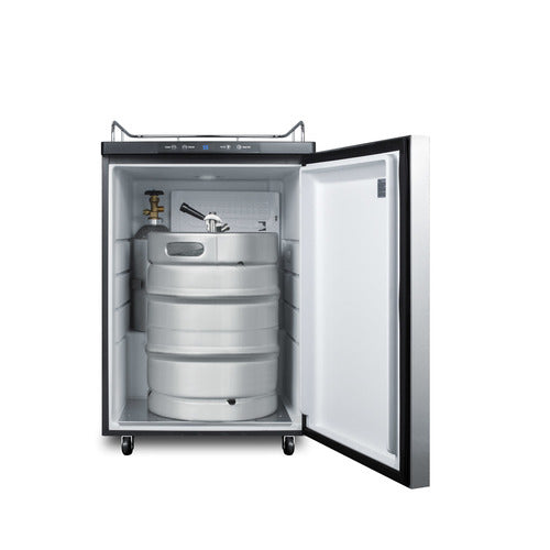 Summit 24" Wide Kegerator — Left Hand Door hinge (SBC635MNKSSHHLHD) view 4