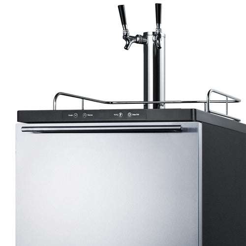Summit 24" Wide Kegerator — Left Hand Door hinge (SBC635MSSHHTWINLHD) view 3