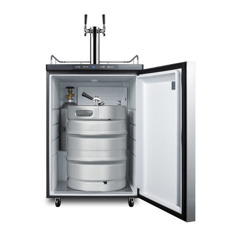 Summit 24" Wide Kegerator — Left Hand Door hinge (SBC635MSSHHTWINLHD) view 5