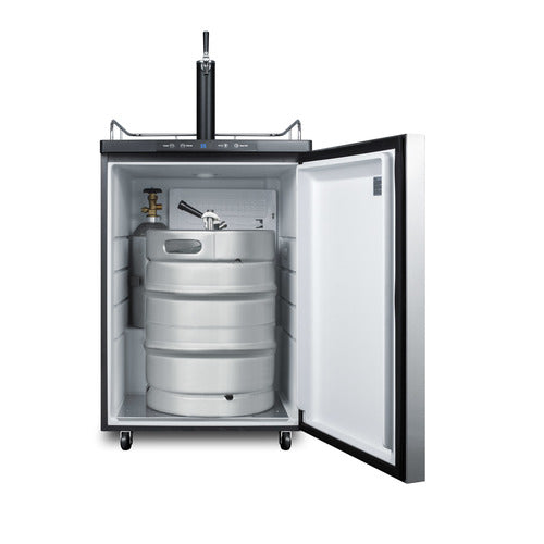 Summit 24" Wide Kegerator — Left Hand Door hinge (SBC635MSSHHLHD) view 4
