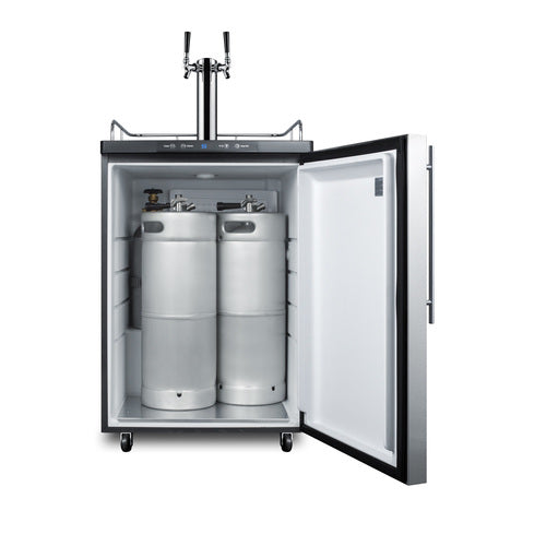 Summit 24" Wide Kegerator — Left Hand Door hinge (SBC635MSSHVTWINLHD) view 4