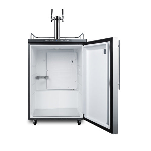 Summit 24" Wide Kegerator — Left Hand Door hinge (SBC635MSSHVTWINLHD) view 2