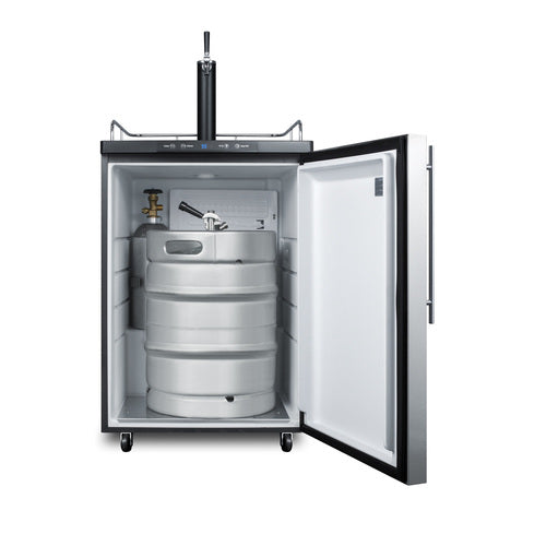 Summit 24" Wide Kegerator — Left Hand Door hinge (SBC635MSSHVLHD) view 4