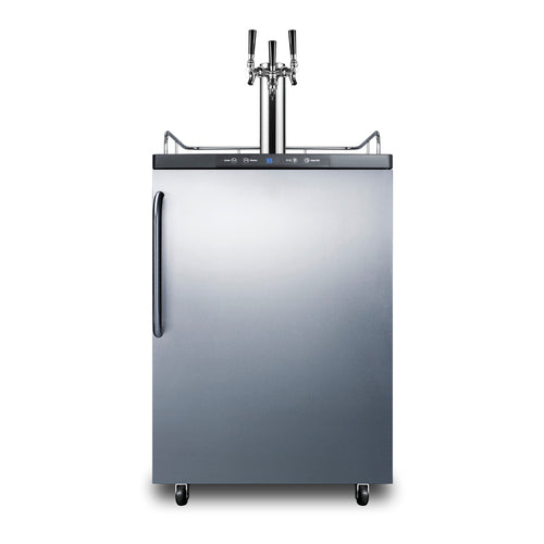 Summit 24" Wide Kegerator — Left Hand Door hinge (SBC635MSSTBTRIPLELHD)