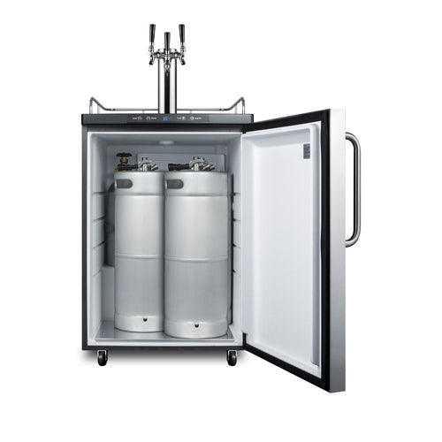 Summit 24" Wide Kegerator — Left Hand Door hinge (SBC635MSSTBTRIPLELHD) view 4