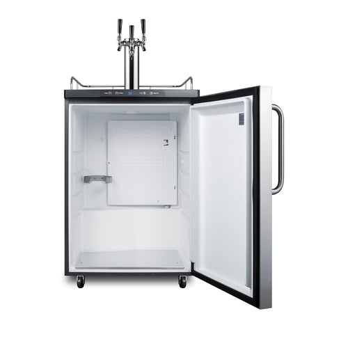 Summit 24" Wide Kegerator (SBC635MSSTBTRIPLE) view 3