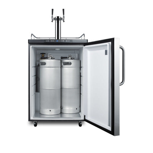 Summit 24" Wide Kegerator (SBC635MSSTBTWIN) view 4