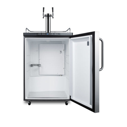 Summit 24" Wide Kegerator — Left Hand Door hinge (SBC635MSSTBTWINLHD) view 3
