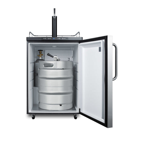 Summit 24" Wide Kegerator — Left Hand Door hinge (SBC635MSSTBLHD) view 4