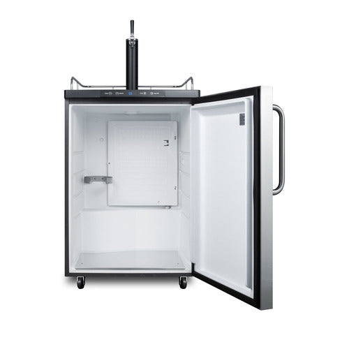 Summit 24" Wide Kegerator — Left Hand Door hinge (SBC635MSSTBLHD) view 3