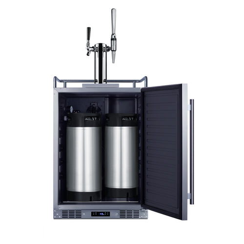 Summit 24" Wide Built-In Cold Brew/Nitro Coffee Kegerator — Left Hand Door hinge (SBC682CMTWINLHD) view 6