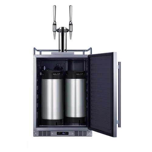 Summit 24" Wide Built-In Nitro Coffee Kegerator — Left Hand Door hinge (SBC682NCFTWINLHD) view 6