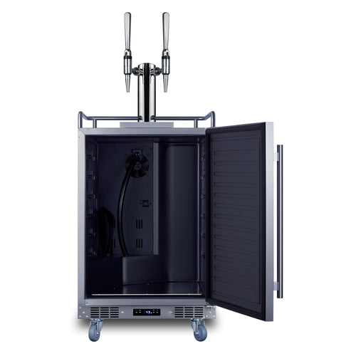 Summit 24" Wide Built-In Nitro Coffee Kegerator — Left Hand Door hinge (SBC682NCFTWINLHD) view 4