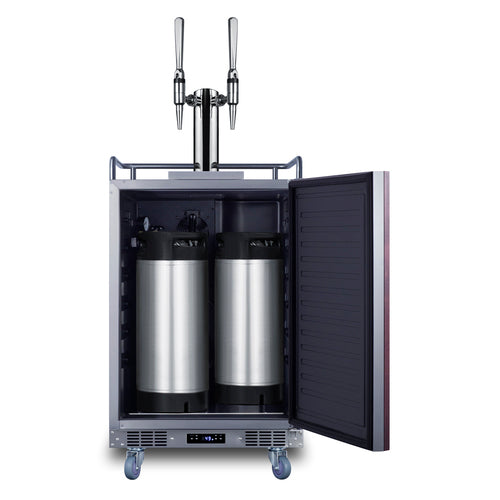 Summit 24" Wide Built-In Nitro Coffee Kegerator (Panel Not Included) — Left Hand Door hinge (SBC682PNRNCFTWINLHD) view 5
