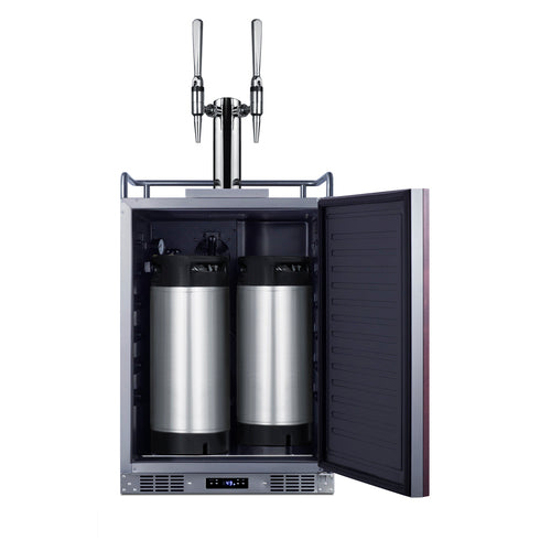 Summit 24" Wide Built-In Nitro Coffee Kegerator (Panel Not Included) — Left Hand Door hinge (SBC682PNRNCFTWINLHD) view 4