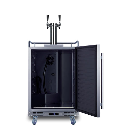 Summit 24" Wide Built-In Wine Kegerator — Left Hand Door hinge (SBC682WKDTWINLHD) view 3