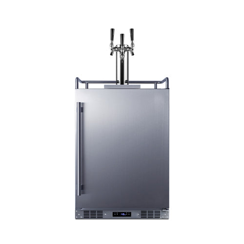 Summit 24" Wide Built-In Outdoor Beer Kegerator — Left Hand Door hinge (SBC683OSTRIPLELHD)