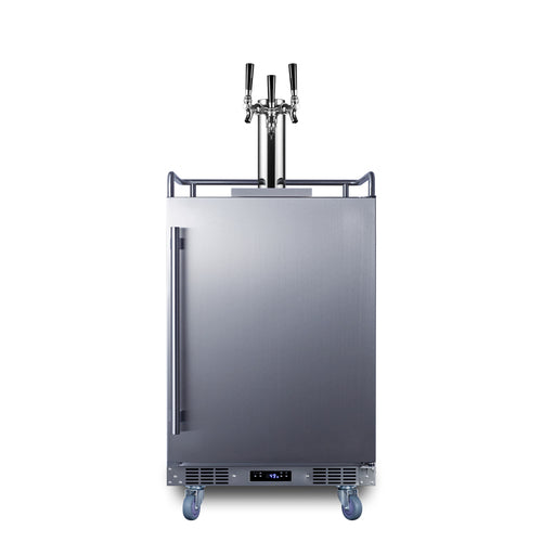 Summit 24" Wide Built-In Outdoor Beer Kegerator — Left Hand Door hinge (SBC683OSTRIPLELHD) view 5