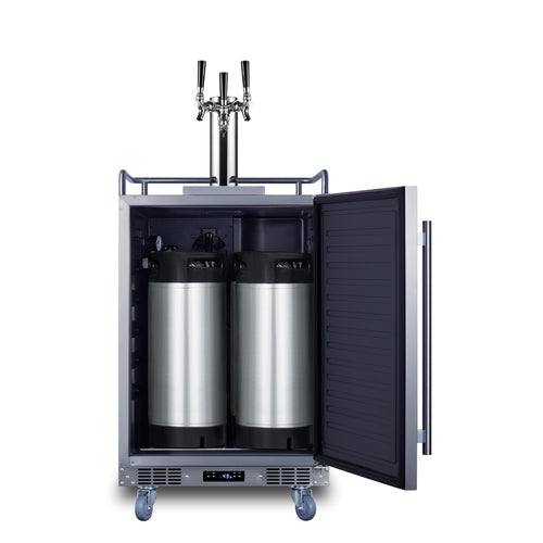Summit 24" Wide Built-In Outdoor Beer Kegerator — Left Hand Door hinge (SBC683OSTRIPLELHD) view 6