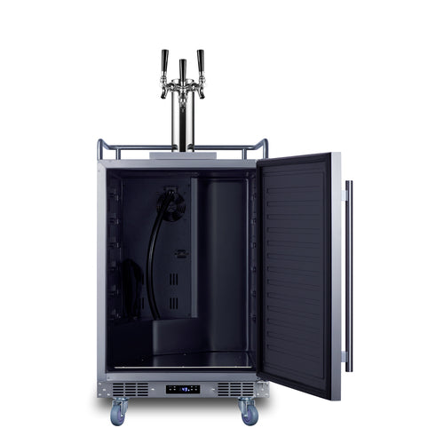 Summit 24" Wide Built-In Outdoor Beer Kegerator — Left Hand Door hinge (SBC683OSTRIPLELHD) view 4