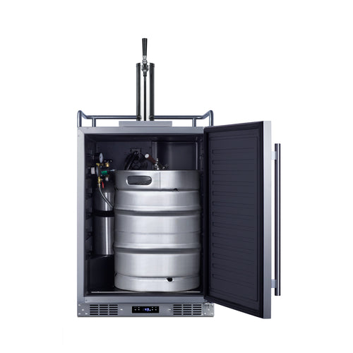 Summit 24" Wide Built-In Outdoor Beer Kegerator — Left Hand Door hinge (SBC683OSLHD) view 6