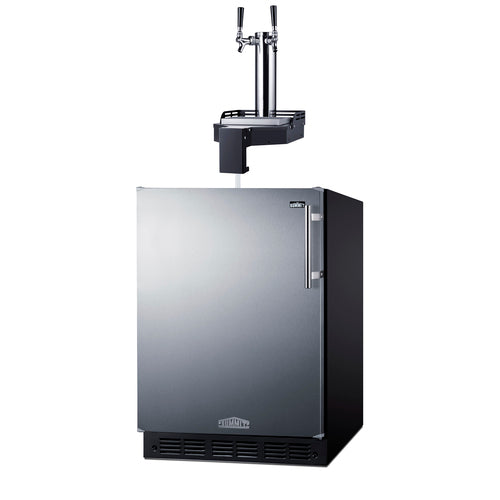 Summit 24" Wide Built-In Floating Tap Beer Kegerator (SBC7BRSFLTWADALHD) view 5