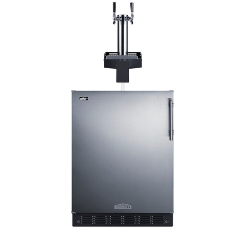 Summit 24" Wide Built-In Floating Tap Beer Kegerator (SBC7BRSFLTWADALHD) view 3