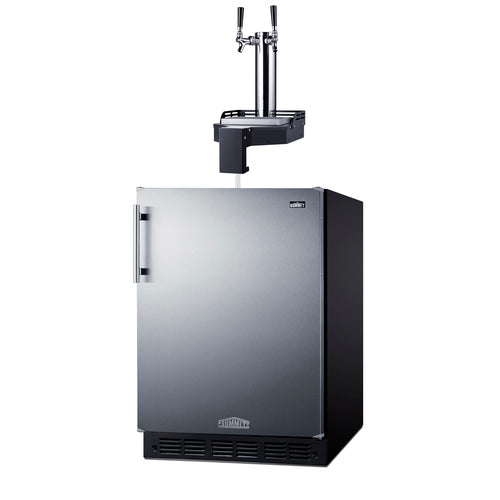 Summit 24" Wide Built-In Floating Tap Beer Kegerator (SBC7BRSFLTWADA) view 4
