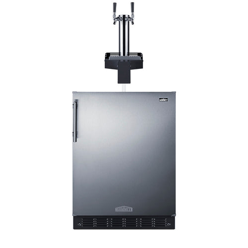 Summit 24" Wide Built-In Floating Tap Beer Kegerator (SBC7BRSFLTWADA) view 5