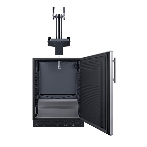 Summit 24" Wide Built-In Floating Tap Beer Kegerator (SBC7BRSFLTWADA) view 2
