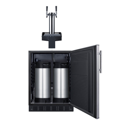 Summit 24" Wide Built-In Floating Tap Cold Brew Kegerator (SBC7BRSFLTWCFADA)