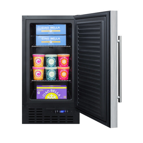 Summit 18" Built-In All-Freezer, ADA Compliant — Left Hand Door hinge (SCFF1842CSSADALHD) view 5