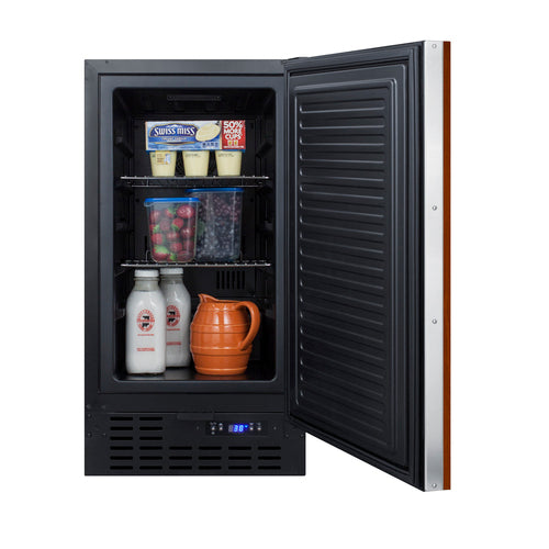 Summit 18" Wide Built-In All-Refrigerator (Panel Not Included) — Left Hand Door hinge (FF1843BIFLHD) view 6